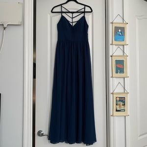 Navy Blue Maxi Bridesmaid dress US size 6